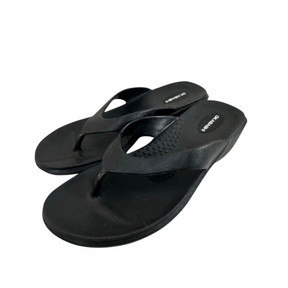 Okabashi Splash Black Flip Flops Medium Preowned - Picture 5 of 9